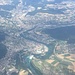 herrlicher Blick auf die Rheinschlaufe, Schaffhausen, Neuhausen und den Rheinfall