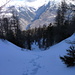 Spurarbeit und Blick ins Lötschental.