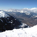 Gipfel Ergischalphorn. Blick ins westliche Rhonetal.
