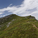 Aufstieg entlang des Südgrates zum Gipfel des Mont Ceint.