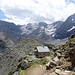 Hintergrathütte 2661 m, dahinter das Gebiet, das wir in den letzten 2 Tagen ausgekundschaftet haben