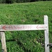 Bei der Alp Ralli weist ein Schild den Weg zum Ochsenchopf.