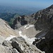 was vom Calderone-Gletscher noch übrig ist (Aufnahmestandort unterhalb des Gipfels am Weg)