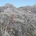 vista dal Pizzo d'Orsalia con indicazione del percorso di salita alla vetta