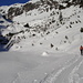 eine dicke Spur im Schochenalptal vermittelt uns nicht gerade den Eindruck einer höchst einsamen Allgäuertour