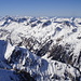 Blick nach NW in die Allgäuer, rechts der markante Hohe Ifen