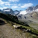 Die prächtige Aussicht auf den weiten Kessel des Porcabello-Gletscher