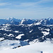 Mythen-Gruppe, dahinter der Pilatus und die Rigi