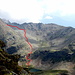 Vista della prima parte del percorso vista dalla cima Schiazzera