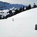 der Schnee wird klebrig, Blick nach Sörenberg, Brienzergrat