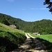 Beim Rüschgraben. Über den Waldrücken im Hintergrund werde ich aufsteigen.