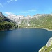 Ed eccoci sul lago, nostra meta l'Alpe Lucendro in fondo.