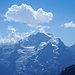 Jungfrau mit Cumulus-Wolken