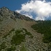 Il Torrione Porro visto dalla piana dell' Alpe Ventina.
