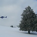 Besuch von oben. Was ein Heli in dieser gottverlassenen Gegend sucht ist uns schleierhaft. Jedenfalls ist er mehrmals über uns herumgeschwirrt und hat versucht zu landen.