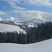 Blick von Breitenau Richtung Speer und Aufstiegsroute.