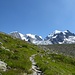 schöner Wanderweg zur Tschierva-Hütte mit grandioser Aussicht