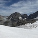 Blick über den Tschierva-Gletscher zum Piz Morteratsch (Bildmitte)