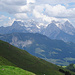 Blick auf die Kitzbühler Alpen bei der Oberen Raintaleralm.