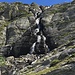 La cascata che scende dal Lago Nero