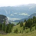 Blick hinunter über die Aufstiegsroute.