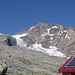 Monte Disgrazia mit dem Anstiegsweg über Moräne, Gletscher und NW-Grat