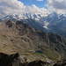 Aussicht vom Piz Languard (3261,9m) über den Piz Albris (3165,9m) zur Berninagruppe.