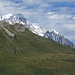 Monte Bianco e cresta di Peuterey visti dal Piccolo San Bernardo.