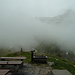Nebel und Regen am Morgen vor dem Aufbruch in Richtung Ticino