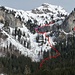 Unsere Aufstiegsroute ins Bärenloch, rosa der Klettersteigteil, F=Frauenmauerhöhle