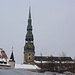 Die Svētā Pētera baznīca in der lettischen Hauptstadt Rīga. Der Kirchturm stammt aus dem Jahre 1690, die Kirche selbst ist jedoch viel älter. 