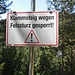 Auch hier steht, dass dieser Steig geschlossen ist