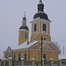 Võru Apostlik Õigeusu kirik. Die Kirche wurde in den letzten Jahren frisch gestrichen und leuchtet nun sogar im Schneesturm!