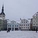 Das Zentrum von Tallinn ist der riesige Raekoja plats, der Ratshausplatz. Bei -16°C sind hier allerdings auch an einem Wochenende im Winter nur wenige Touristen unterwegs!