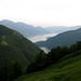 Lago di Vogorno und Lago Maggiore von der Alpe Odro