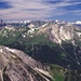 Lechtaler und Allgäuer Alpen, die Pyramide links hinten ist die Namloser Wetterspitze