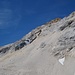 Der steile Gipfelhang vorbei am Schneefernerhaus