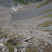 Rückblick, die letzten Meter zum Bocktenhornsattel sind sehr steil, gemäss Google Earth bis 60 %
