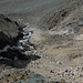 View down while in the couloir.
