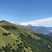 Dal Rifugio Venini, 15 luglio. Il Monte di Tremezzo con le Grigne sullo sfondo.