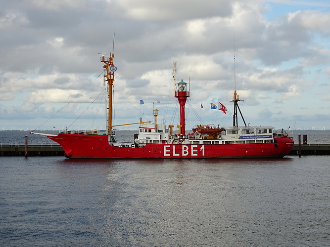 Feuerschiff Elbe 1 Im Hafen Von Cuxhaven Fotos 