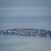 Die Insel Lindau im Bodensee, vom Pfänderrücken aus gesehen