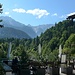 Blick vom mondänen Hotel Vordergraseck ins Wetterstein