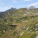 Hinüberblick zu Sunniggrat-Hütte und -Seeli - und zum morgigen Gipfelziel Wichelhorn