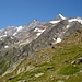 Drei der Mischabel-Gipfel: Täschhorn, Dom, Lenzspitze