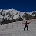 Posing am Helbronner : Heldenbrust und Mont Blanc