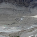 Blick von oben auf die Gletscherzunge des Zmuttgletschers