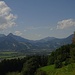 Inntal, Richtung Oberaudorf mit Trainsjoch, Brünnstein, Traithenund Wildbarren