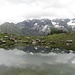 Guggersee mit abgeschnittener Trettachspitze, Mädelegabel und Hochfrottspitze