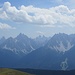 Blick vom Toblacher Pfannhorn auf die Sextener Dolomiten und die Drei Zinnen